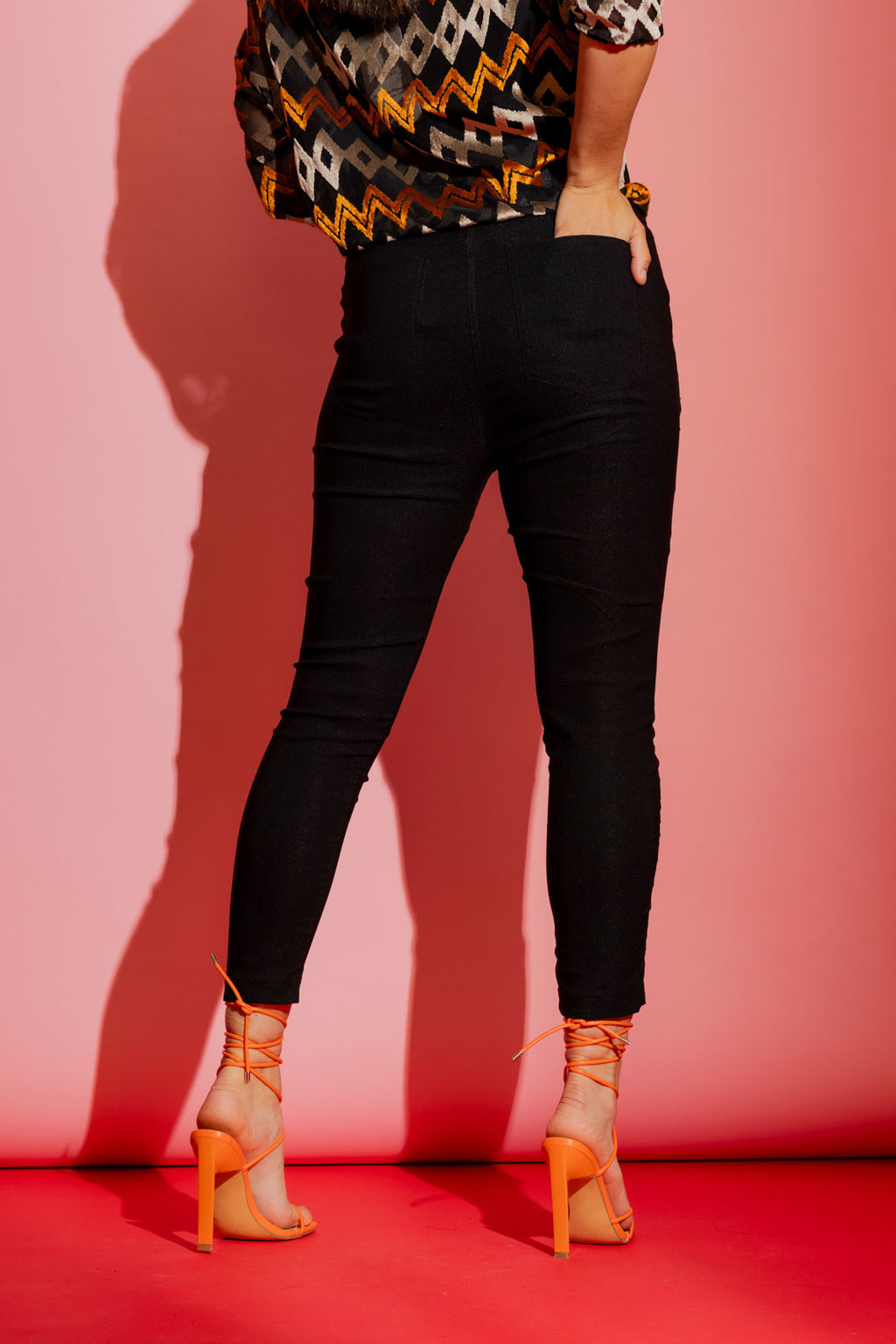 Black Slim Leg Cargo Pant