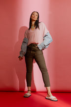 Taupe Slim Leg Cargo Pant