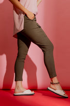 Taupe Slim Leg Cargo Pant