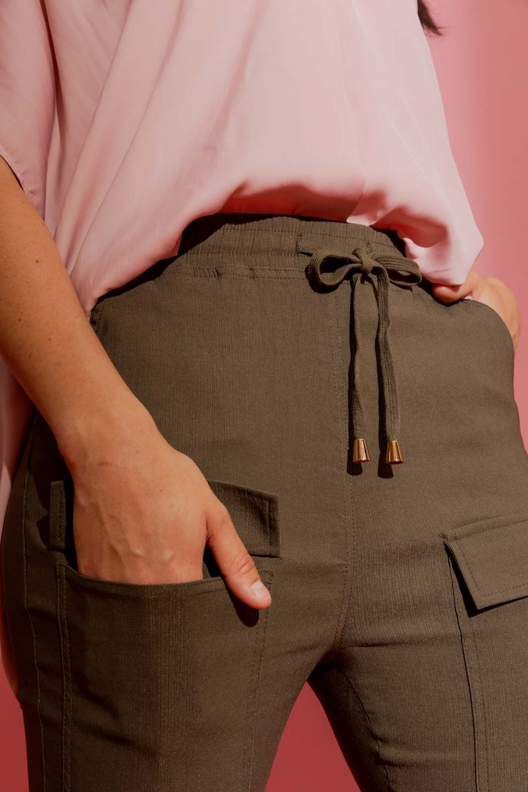 Taupe Slim Leg Cargo Pant