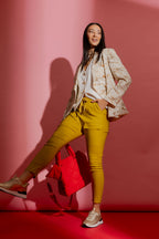 Chartreuse Slim Leg Cargo Pant