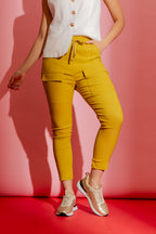 Chartreuse Slim Leg Cargo Pant