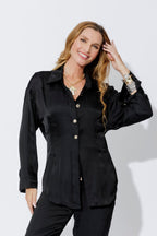 Black Silky Hourglass Shirt