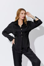 Black Silky Hourglass Shirt