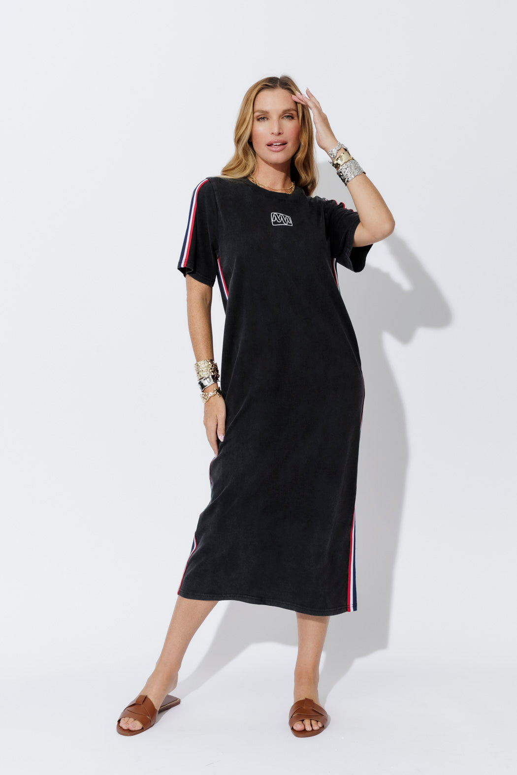 Charcoal Washed Cotton Sport Dress