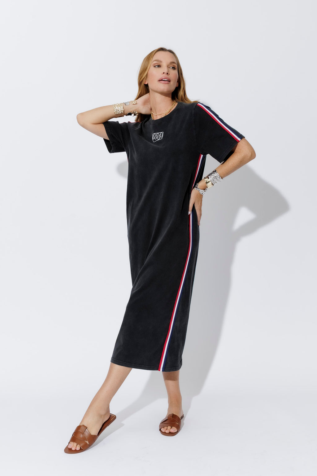 Charcoal Washed Cotton Sport Dress