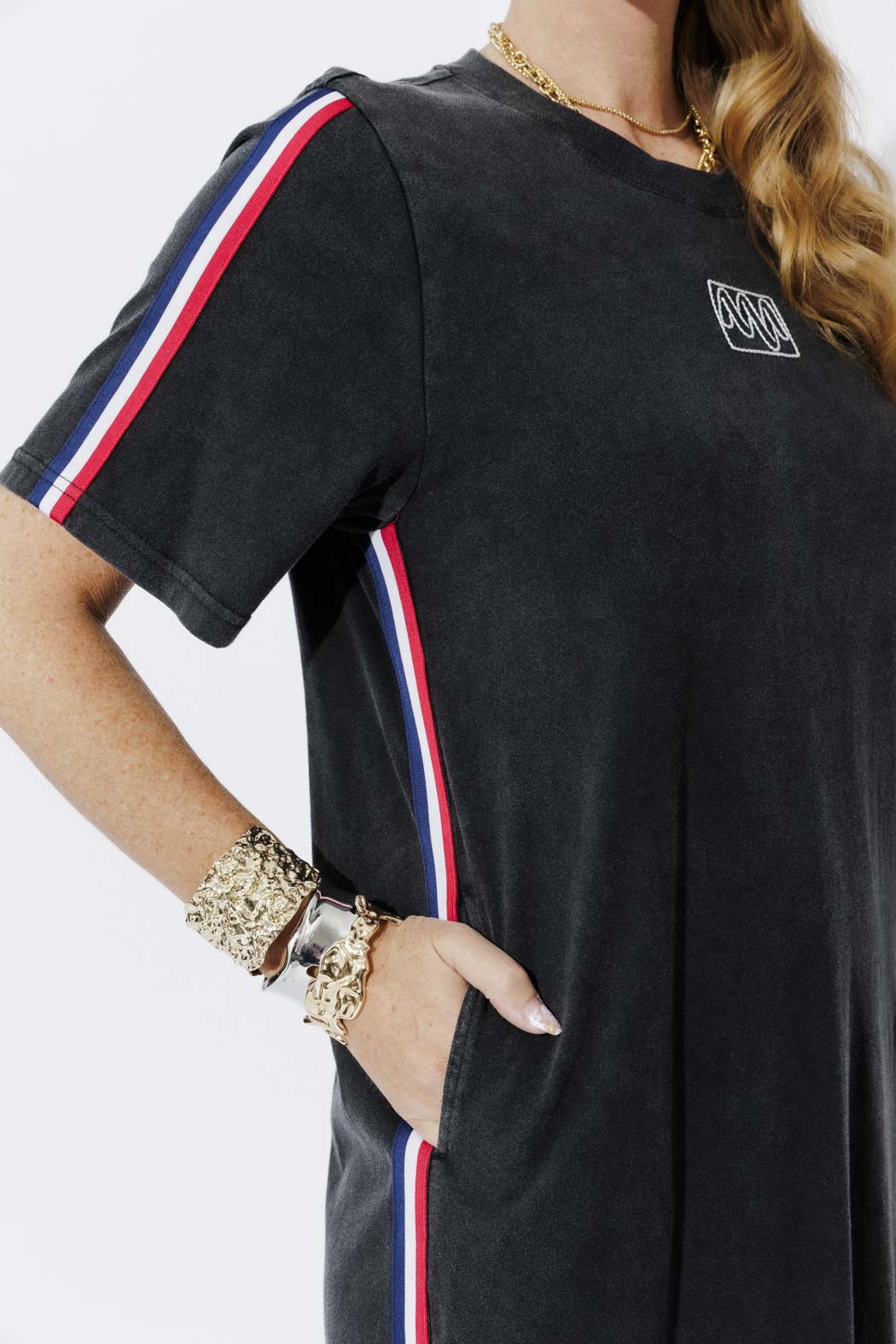 Charcoal Washed Cotton Sport Dress