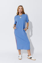 Cornflower Washed Cotton Sport Dress
