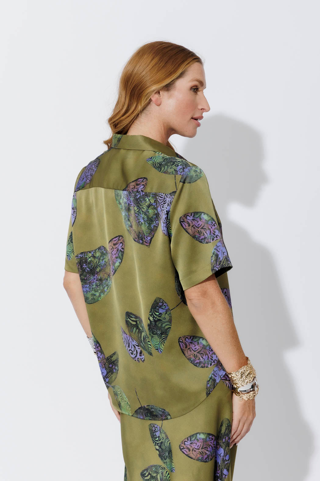 Olive Silky Pocket Shirt