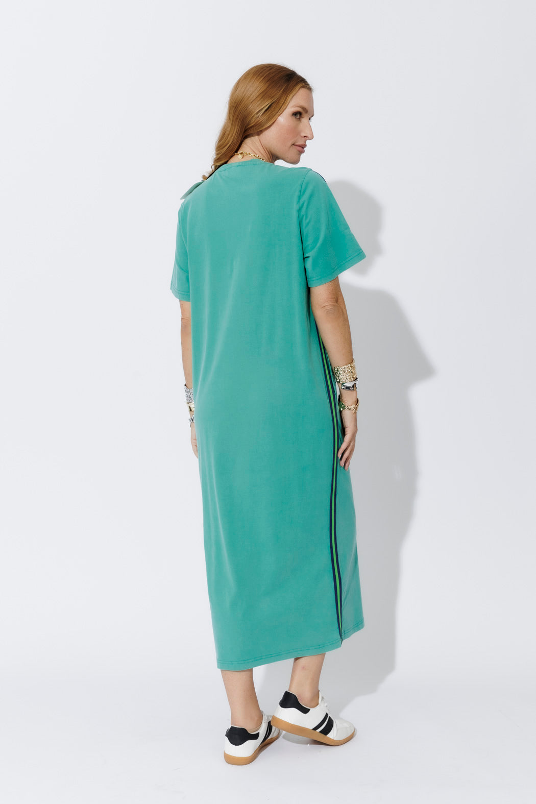Aqua Washed Cotton Sport Dress