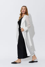 White Sheer Viscose Trench