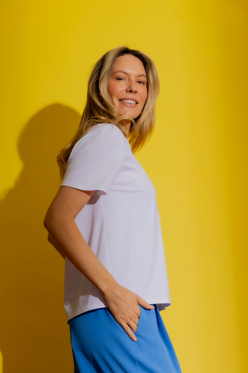 White V Neck T-Shirt