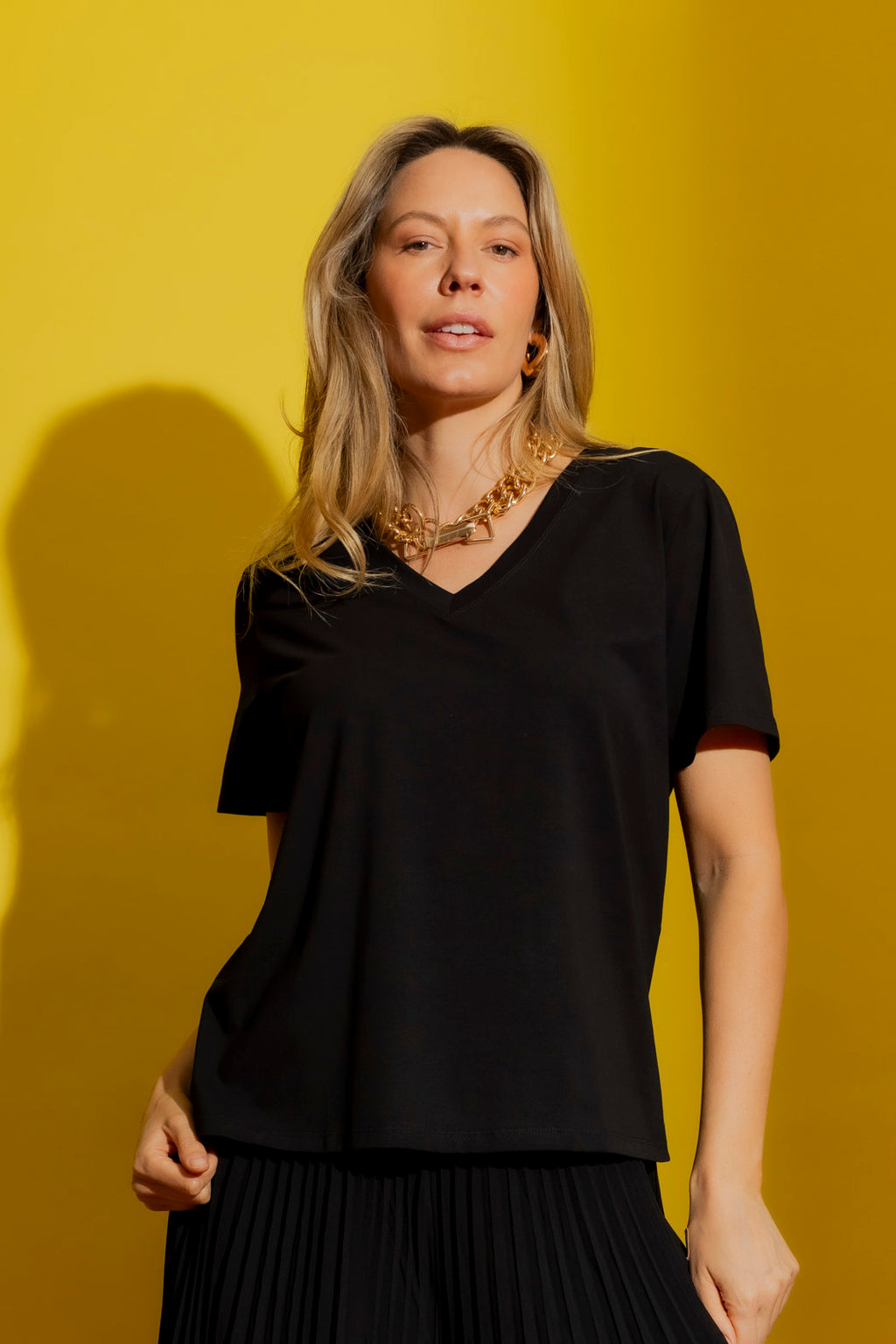 Black V Neck T-Shirt