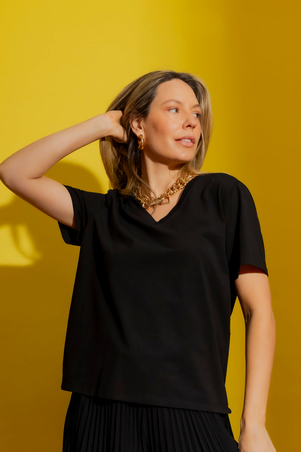 Black V Neck T-Shirt