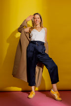 White Embossed Bias Cami