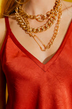 Rust Embossed Bias Cami