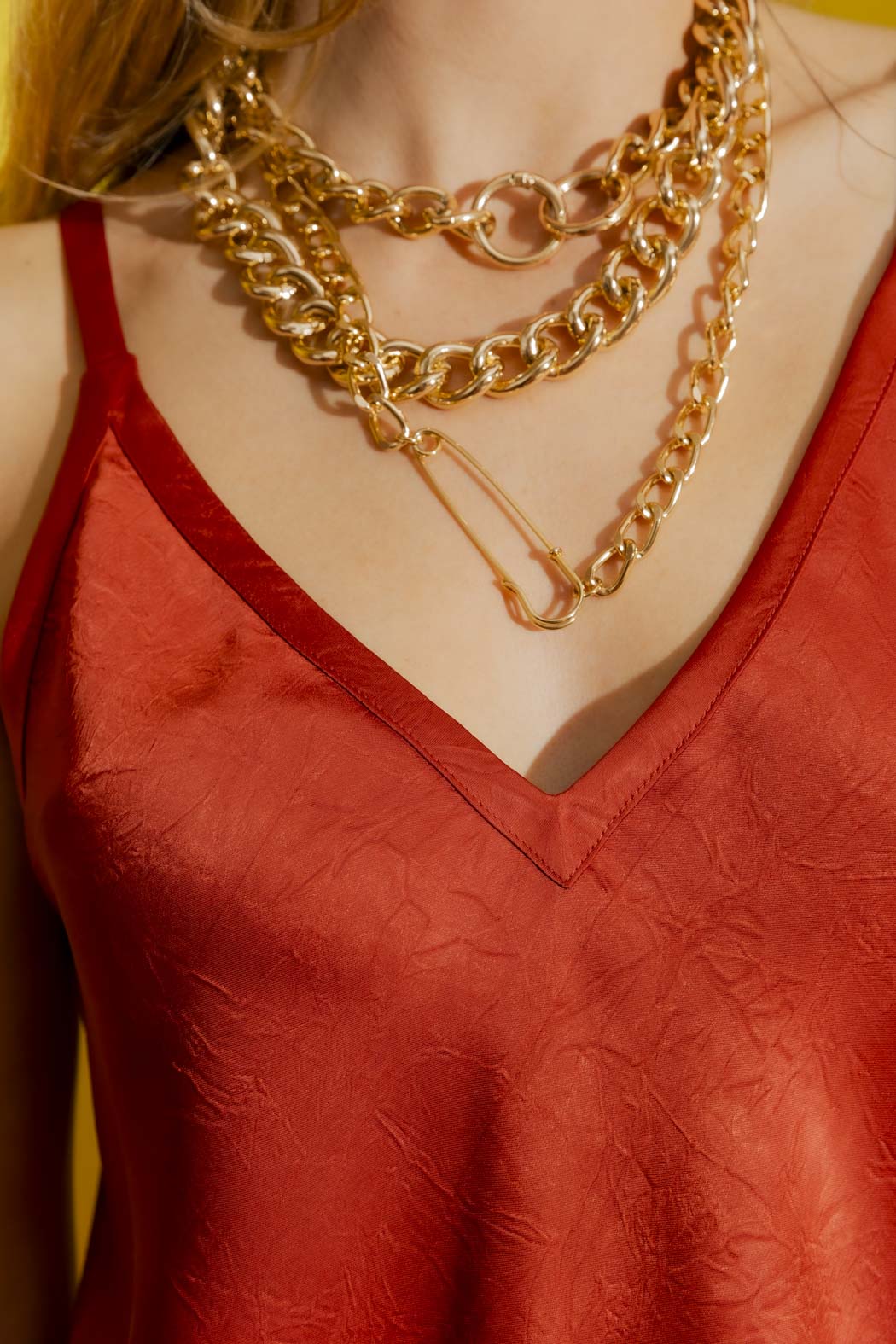 Rust Embossed Bias Cami