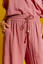 Dusty Pink Piped Culottes Dusty Pink