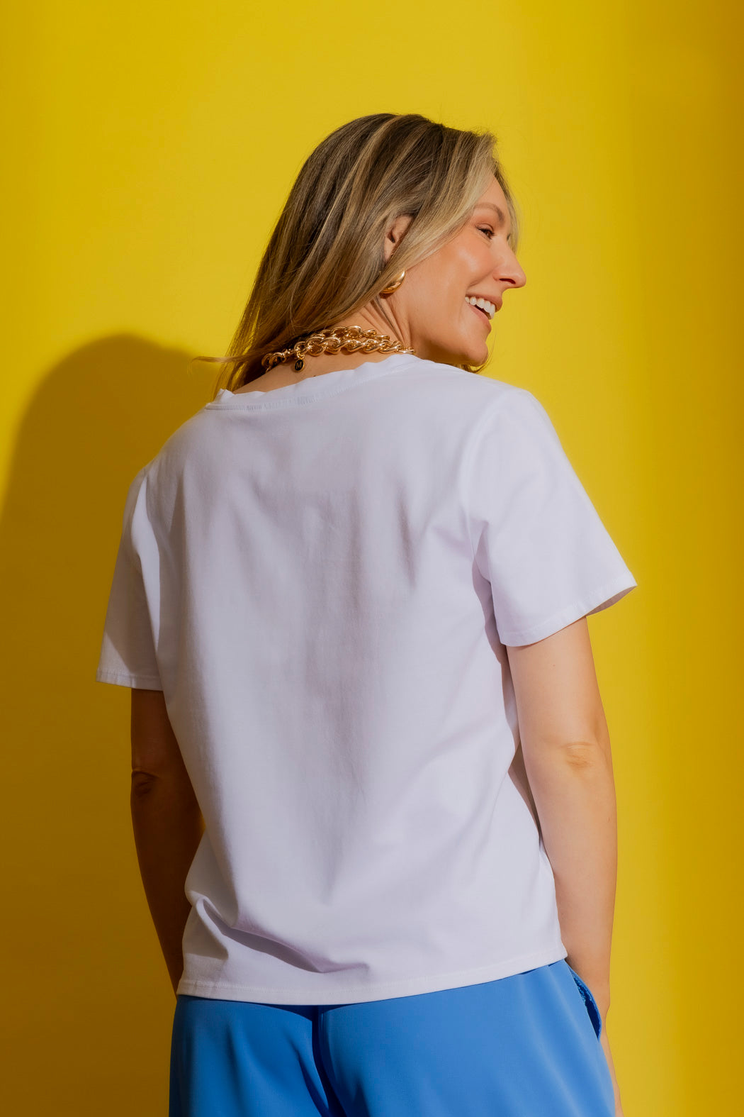 White V Neck T-Shirt