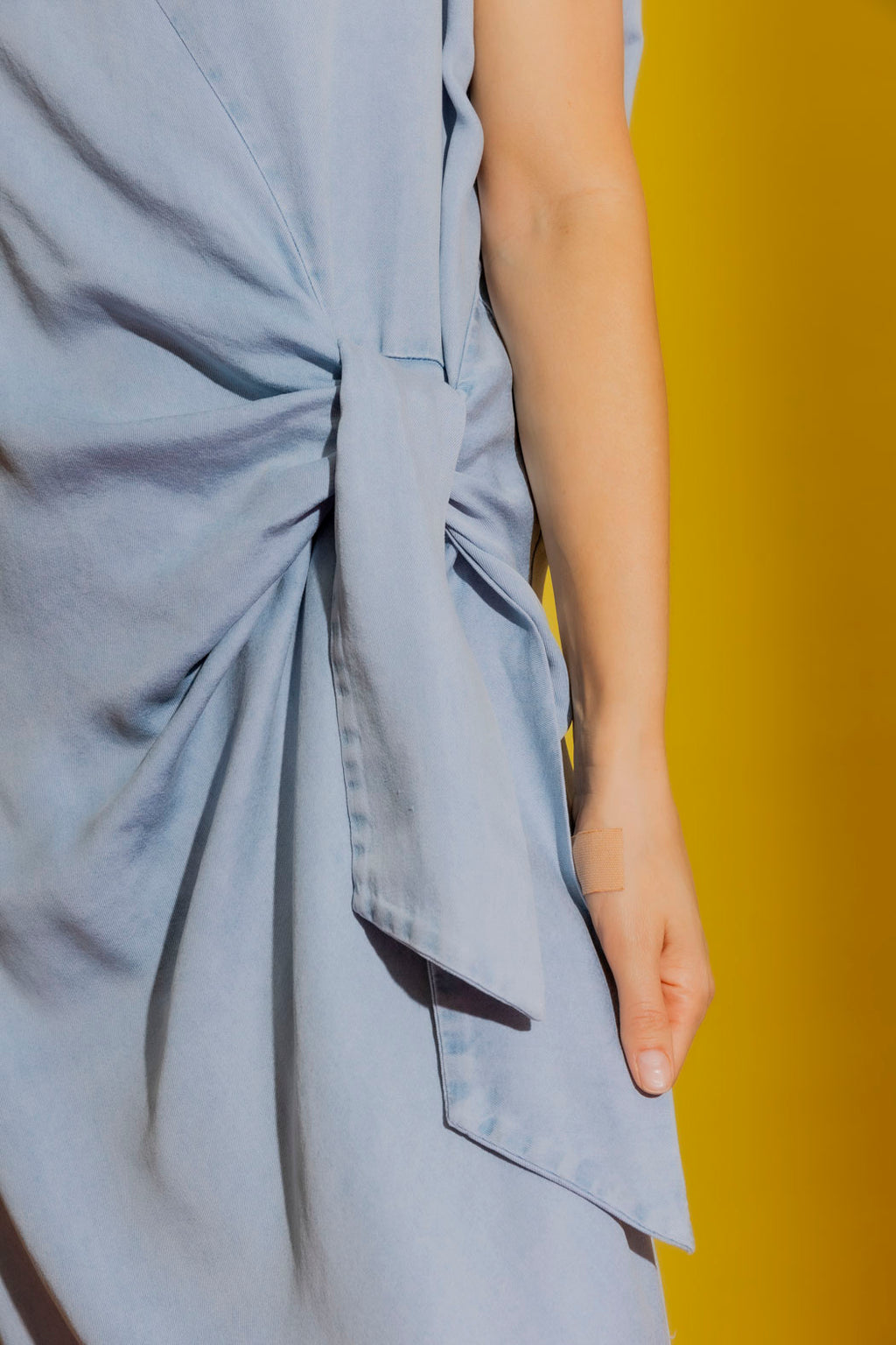 Washed Blue Tencel Denim Harlow Dress Washed Blue