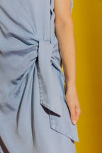 Washed Blue Tencel Denim Harlow Dress Washed Blue