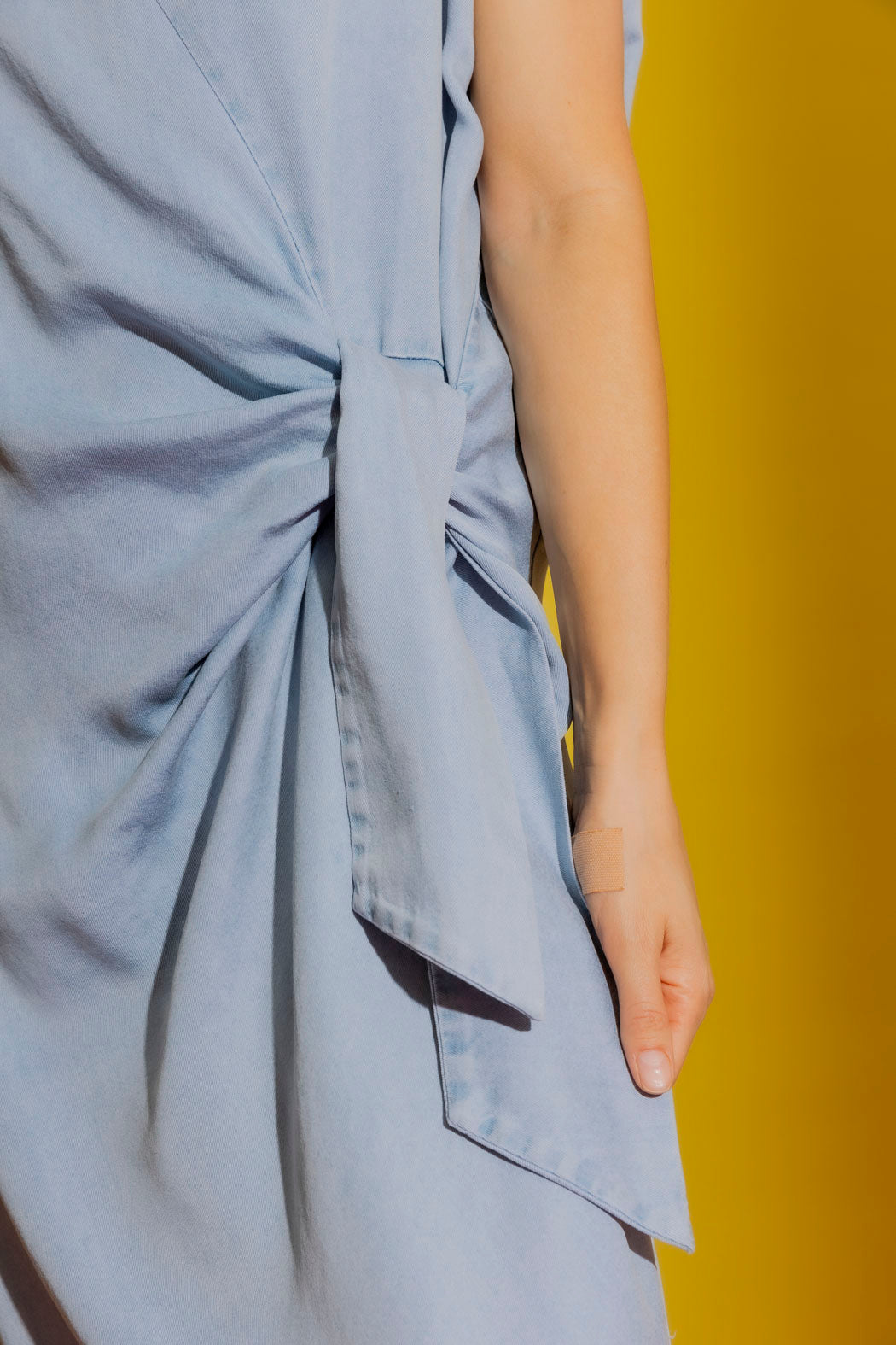 Washed Blue Tencel Denim Harlow Dress Washed Blue