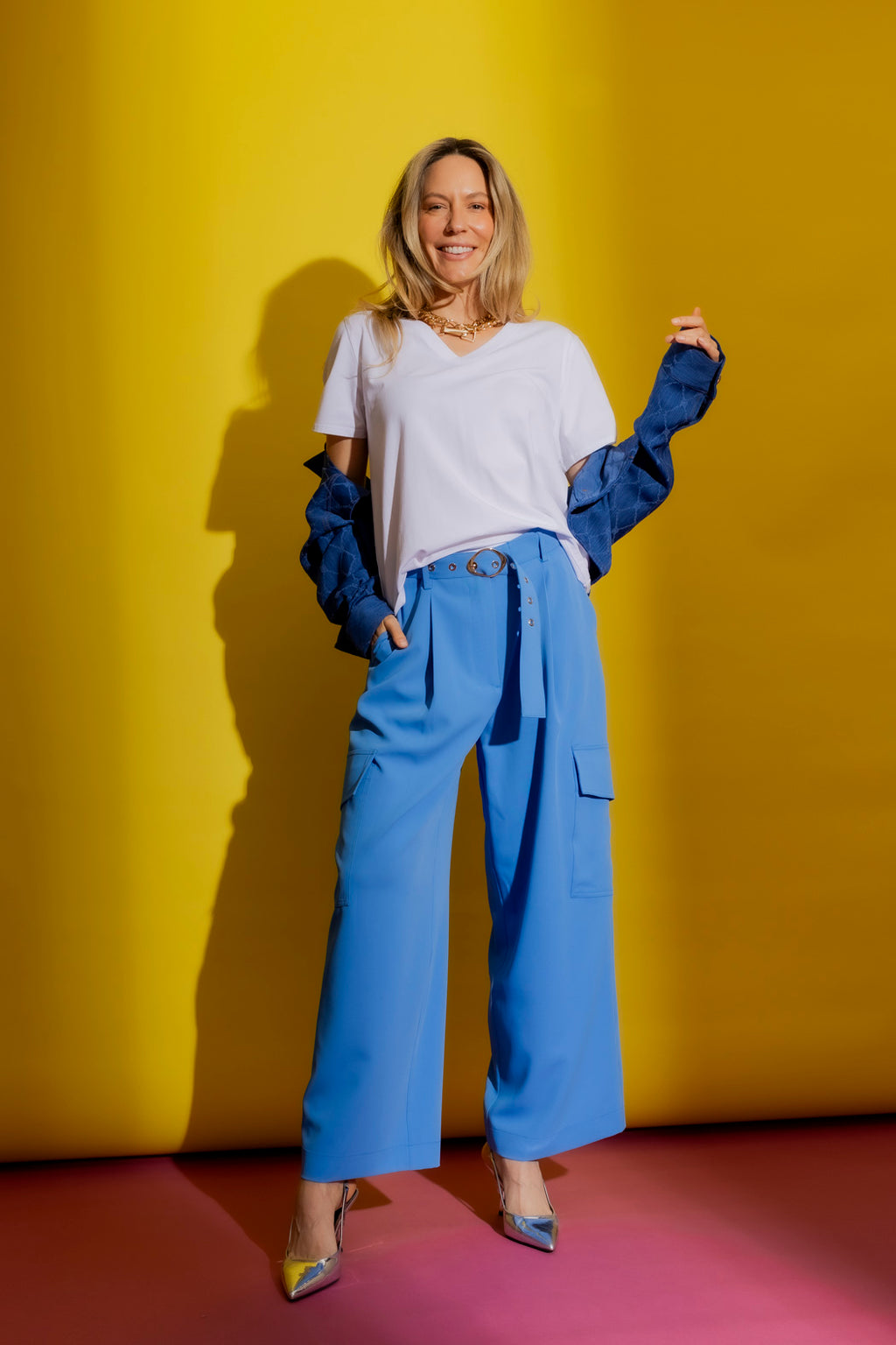 White V Neck T-Shirt