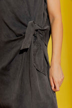 Washed Black Tencel Denim Harlow Dress Washed Black