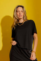 Black Side Stripe Tee
