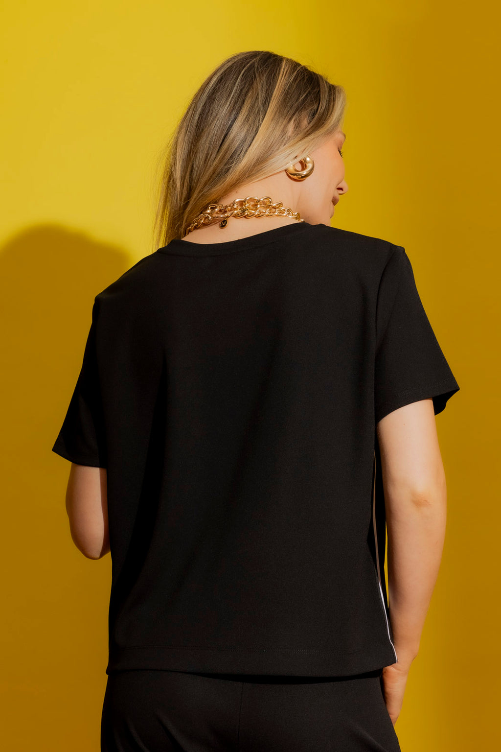 Black Side Stripe Tee