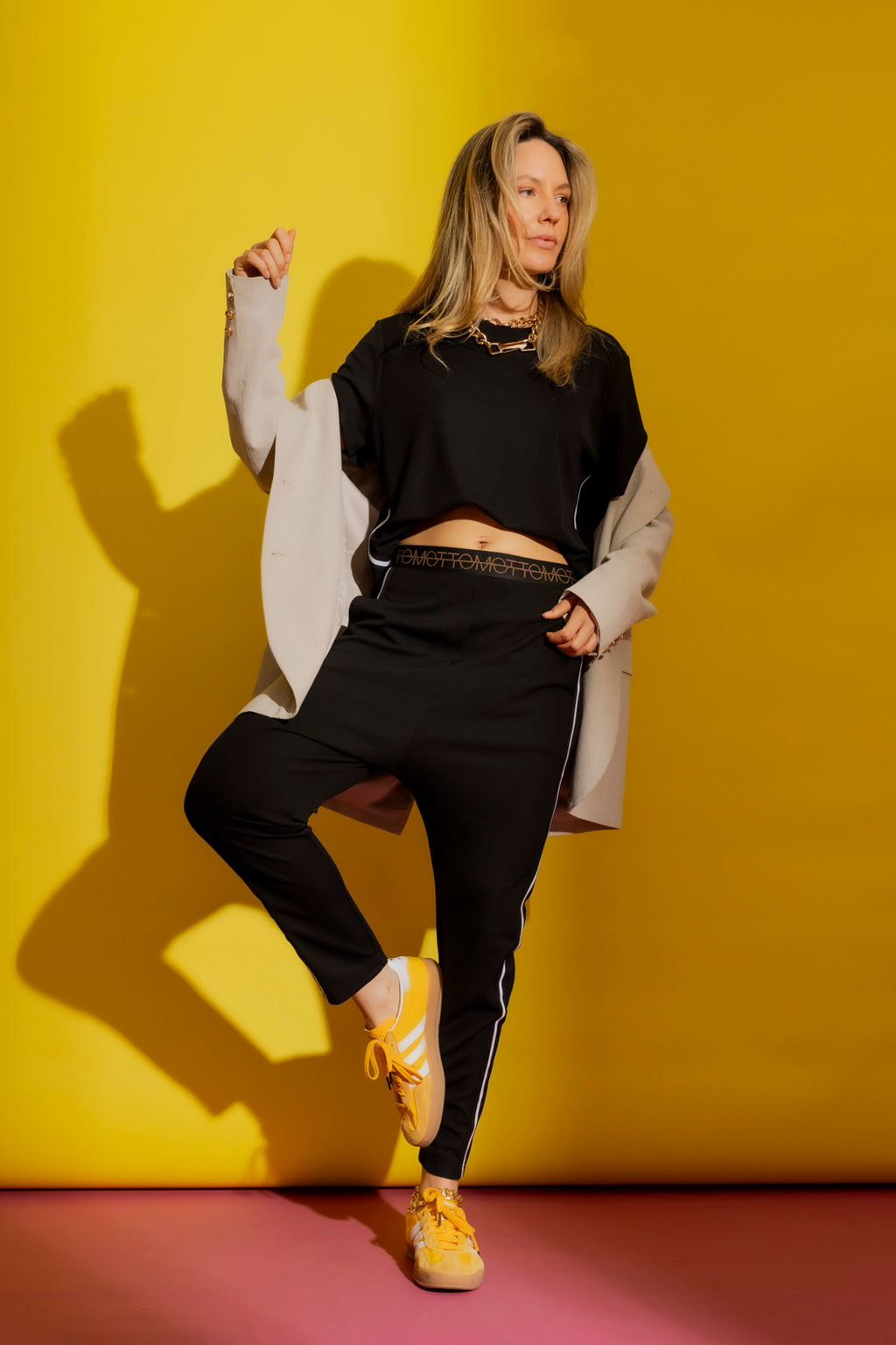 Black Side Stripe Tee