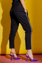 Navy Side Stripe Pant