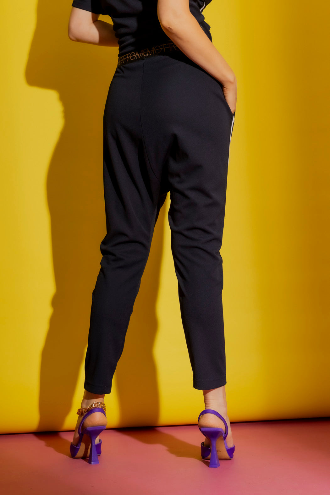 Navy Side Stripe Pant