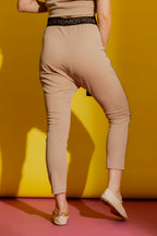 Taupe Side Stripe Pant