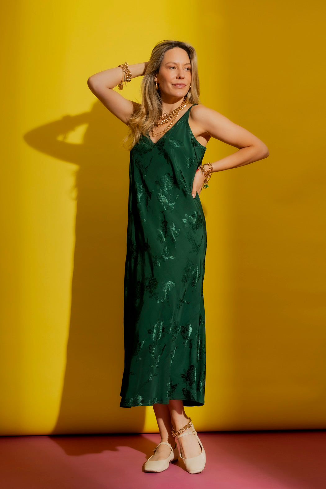 Green Bias Dress