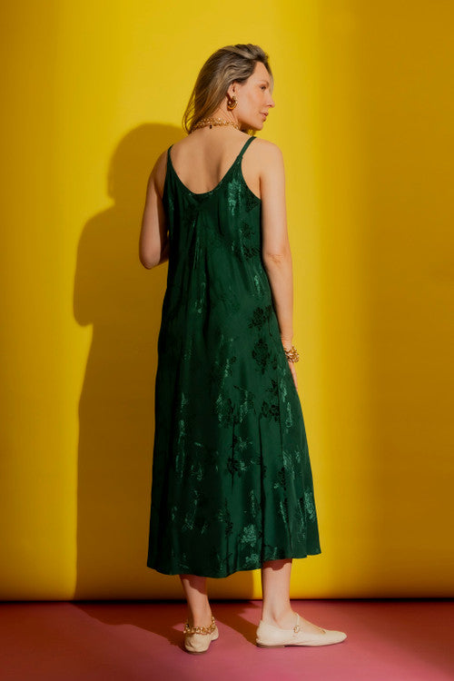 Green Dress And Jacket Set