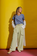 Denim V Neck T-Shirt