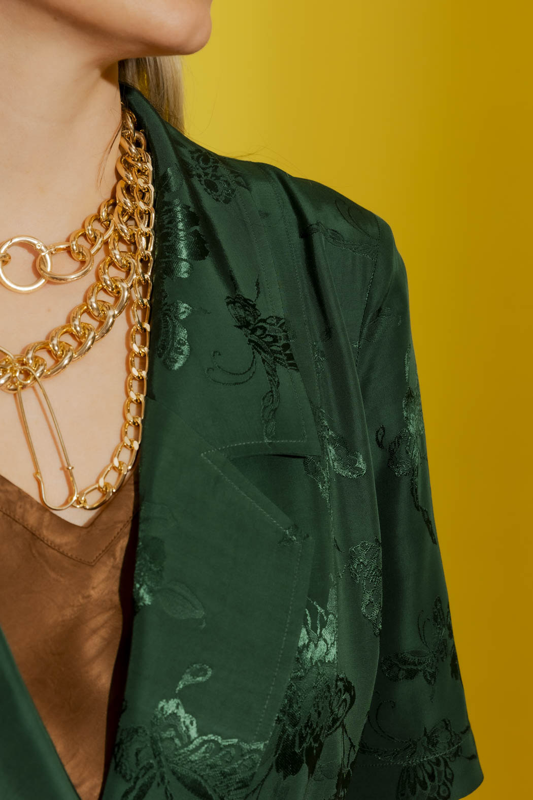 Green Embossed Trench