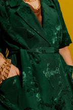 Green Embossed Trench