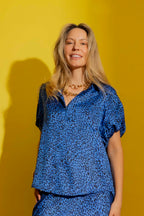 Cobalt Bubble Sleeve Shirt