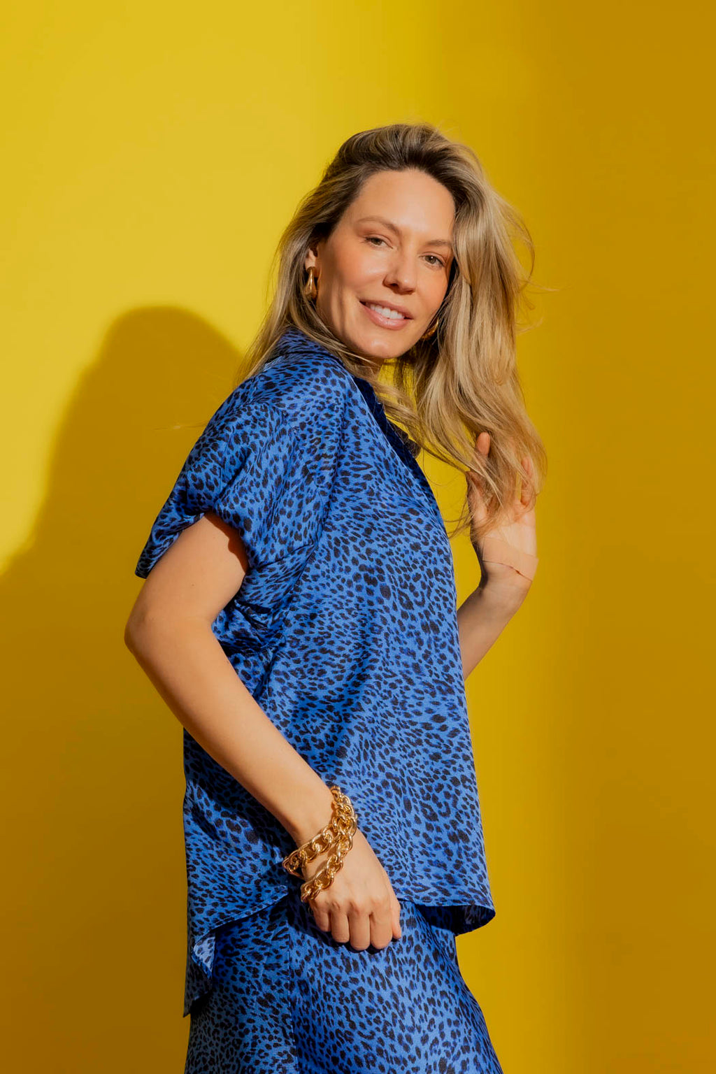 Cobalt Bubble Sleeve Shirt