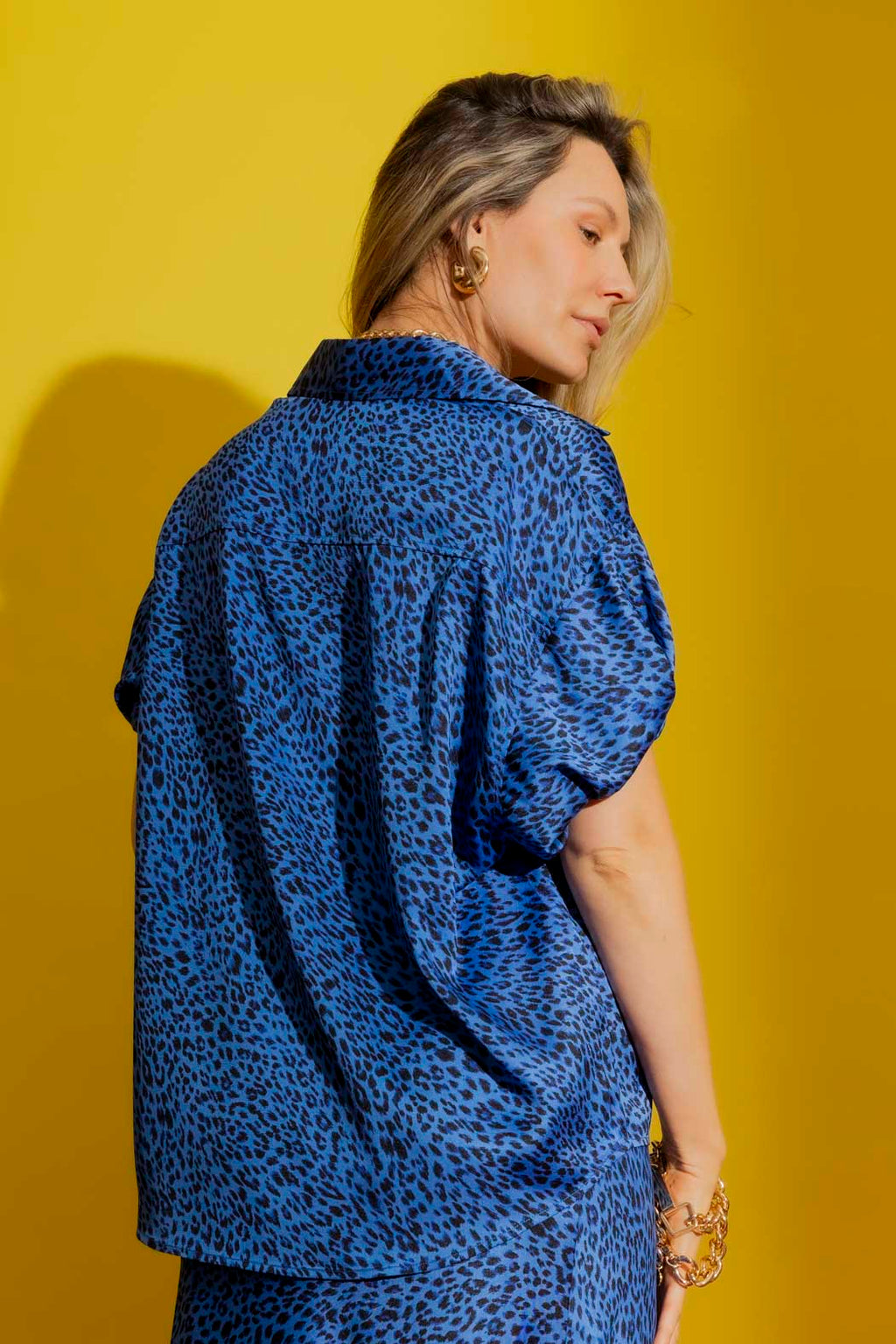 Cobalt Bubble Sleeve Shirt