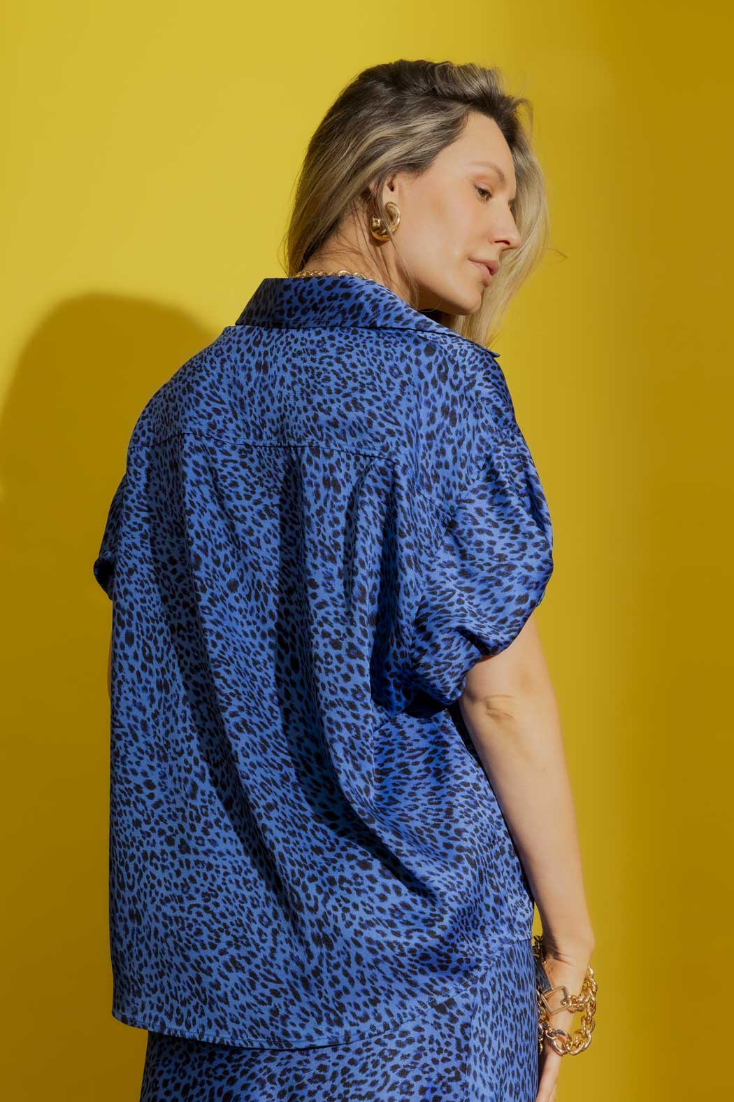 Cobalt Bubble Sleeve Shirt