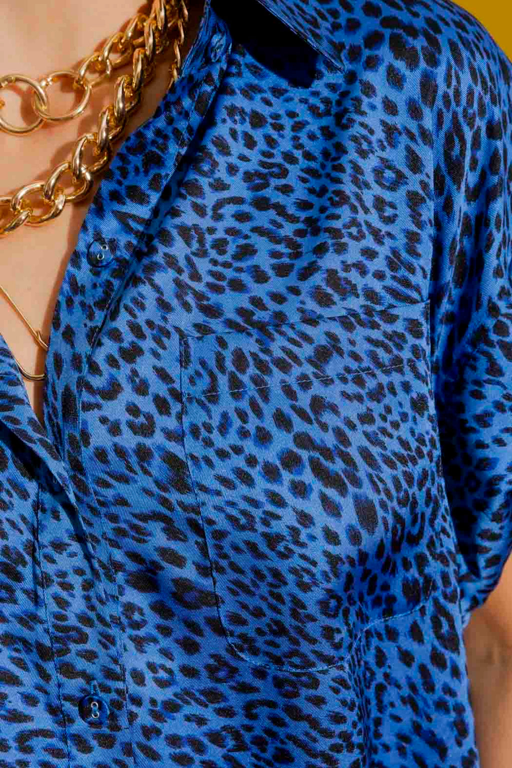 Cobalt Bubble Sleeve Shirt