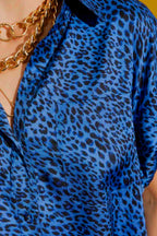 Cobalt Bubble Sleeve Shirt