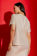 Gold Sparkle Crew Tee