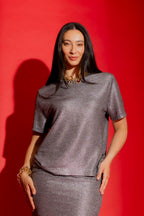 Charcoal Sparkle Crew Tee