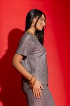 Charcoal Sparkle Crew Tee