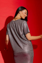 Charcoal Sparkle Crew Tee