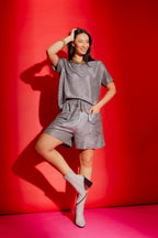 Charcoal Sparkle Crew Tee